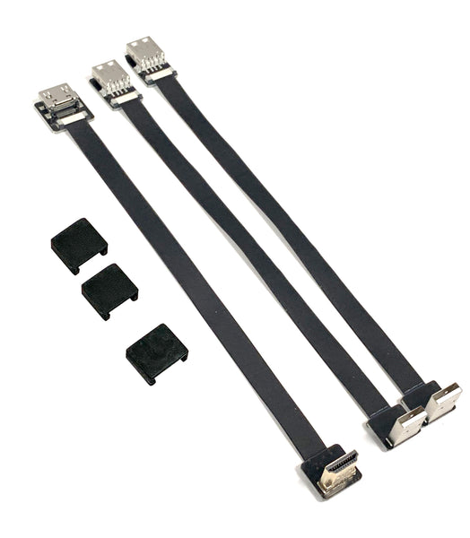 Flat HDMI and USB Cables with Caps for AtGames Legends Pinball (ALP)