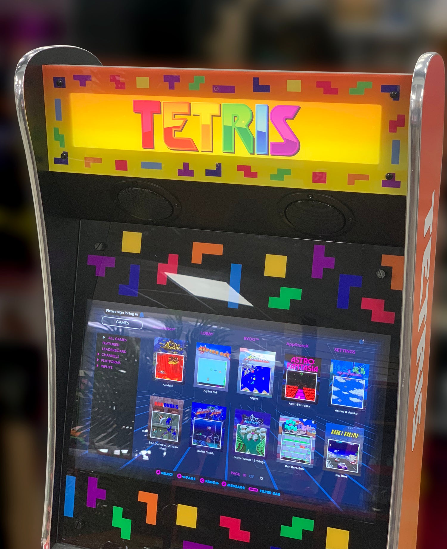 ALUM Tetris Marquee – Buy Stuff Arcades